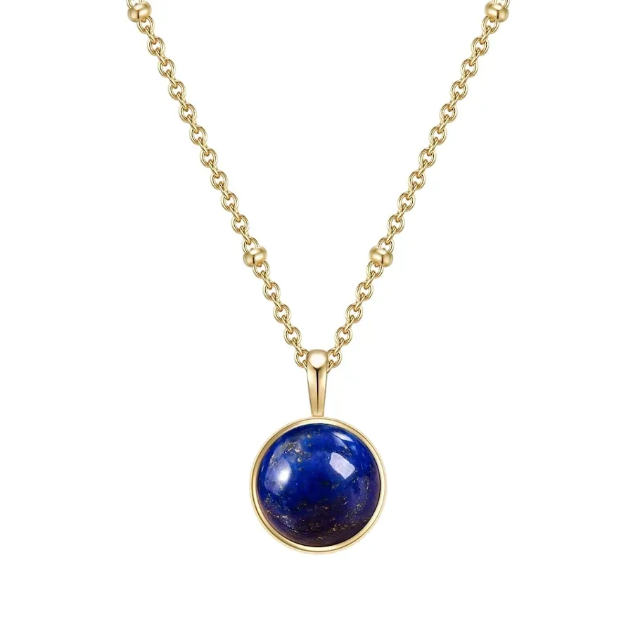 Glanzstücke München Halskette Sterling Silber Lapislazuli (synth.) in Silber Ketten 1 ct Damen