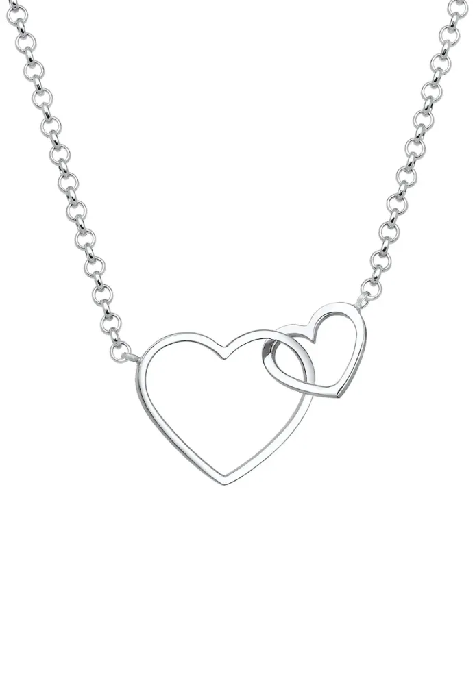 Elli - Halskette Herz Unendlichkeit Liebe, 45cm, Silber