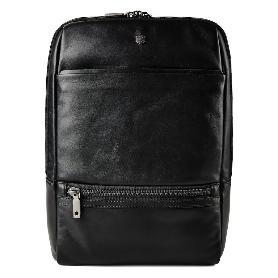Jekyll & Hide Business-Rucksack RFID Schutz Leder 40 cm Laptopfach Reisetaschen 1 ct Schwarz Herren