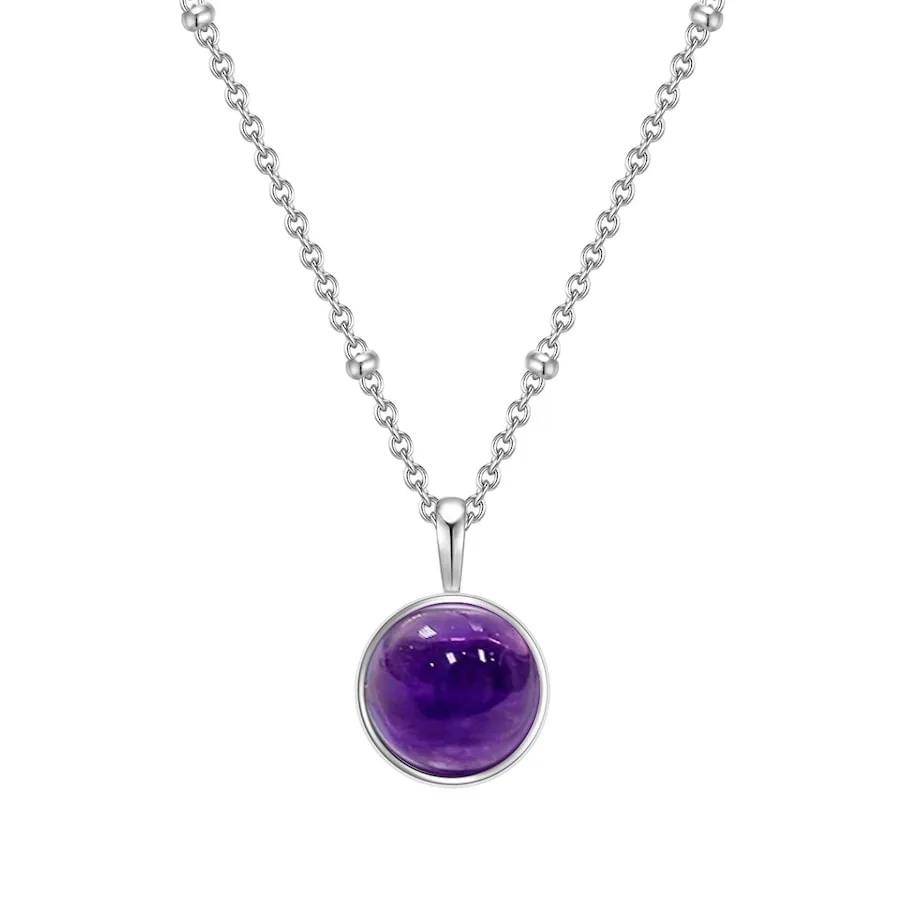 Glanzstücke München Halskette Sterling Silber Amethyst in Silber Ketten 1 ct Damen