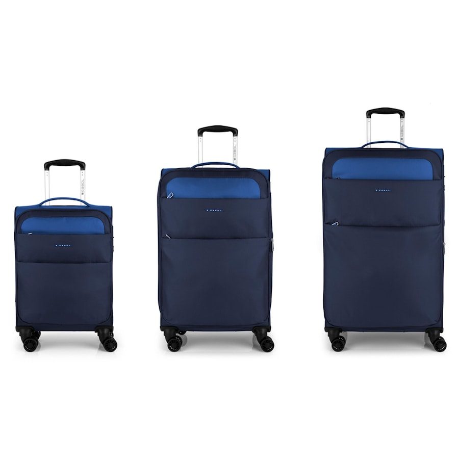 Gabol Cloud 4 Rollen Kofferset 3-teilig mit Dehnfalte Reisetaschen 1 ct Schwarz Herren