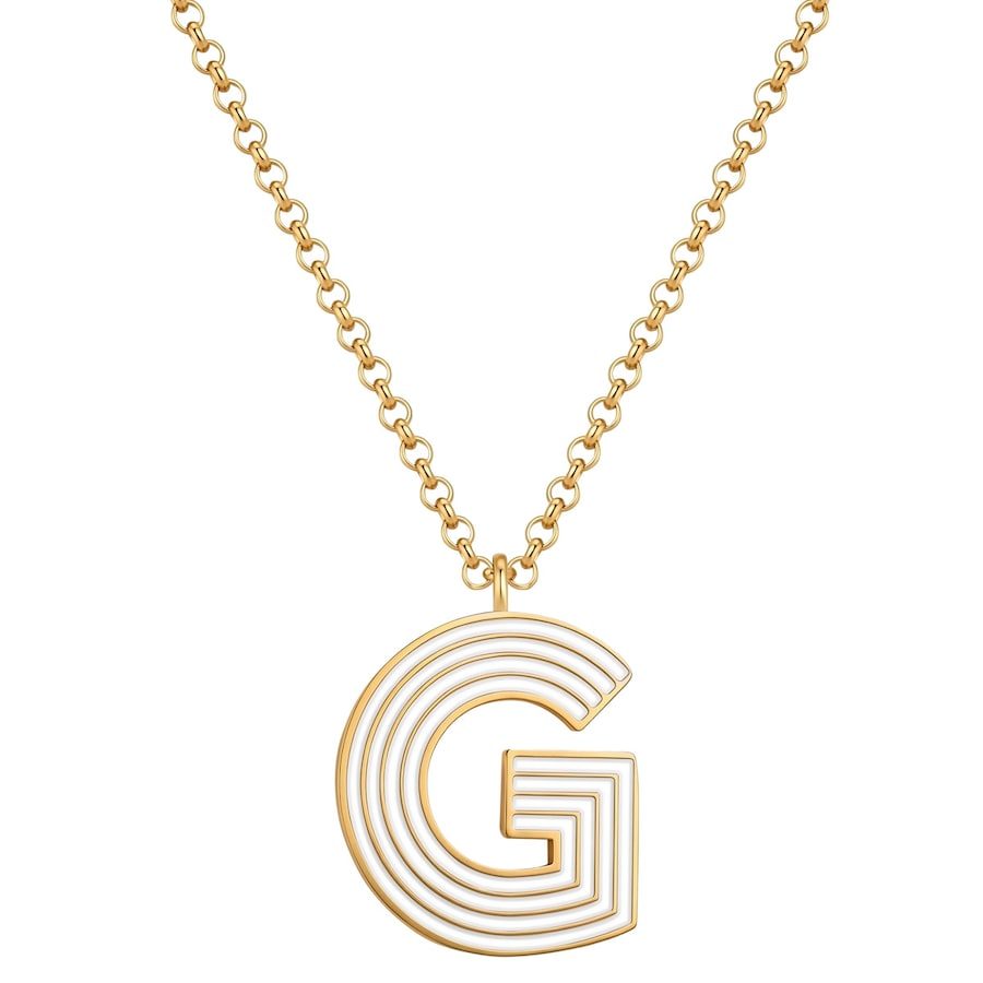 Glanzstücke München Halskette Buchstabe G aus Edelstahl in Gelbgold Ketten 1 ct Damen