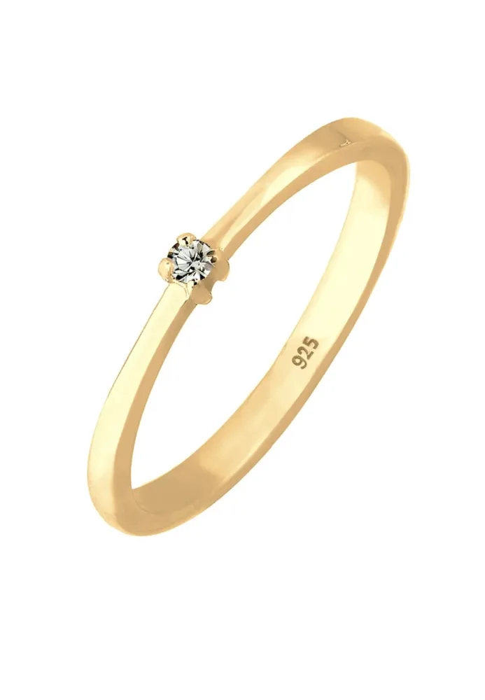 Elli Solitär 925 Silber, mit Kristallen von Swarovski® Ringe 1 ct Damen