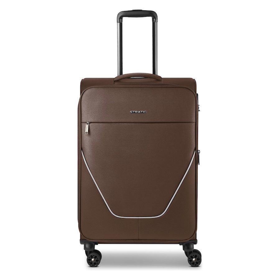 Stratic taska 4 Rollen Trolley M 65 cm mit Dehnfalte Reisetaschen 1 ct Braun Herren