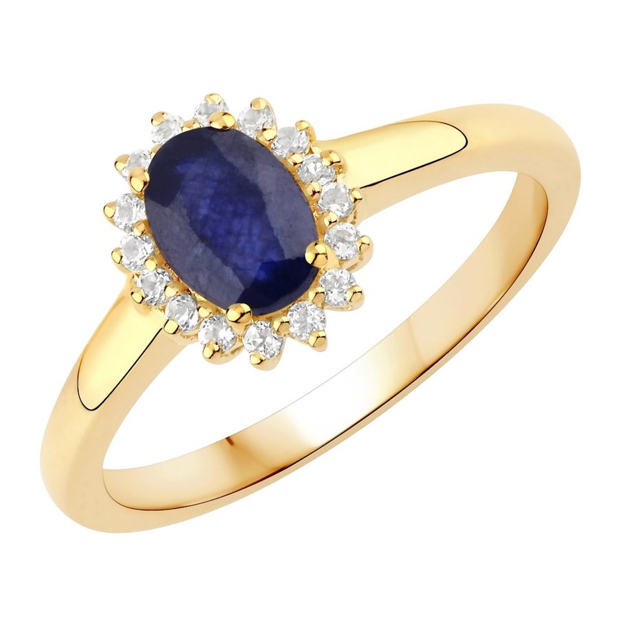 Rafaela Donata Ring Sterling Silber Saphir (glasgefüllt) in Gelbgold Ringe 1 ct Damen