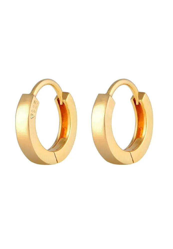 Elli Creolen Basic Filigran Elegant Klassik 925 Silber Ohrringe 1 ct Damen