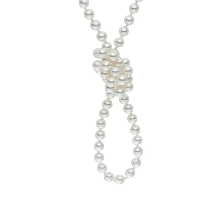 Lulu & Jane Perlen-Kette Muschelkernperle in Weiß Ketten 1 ct Damen