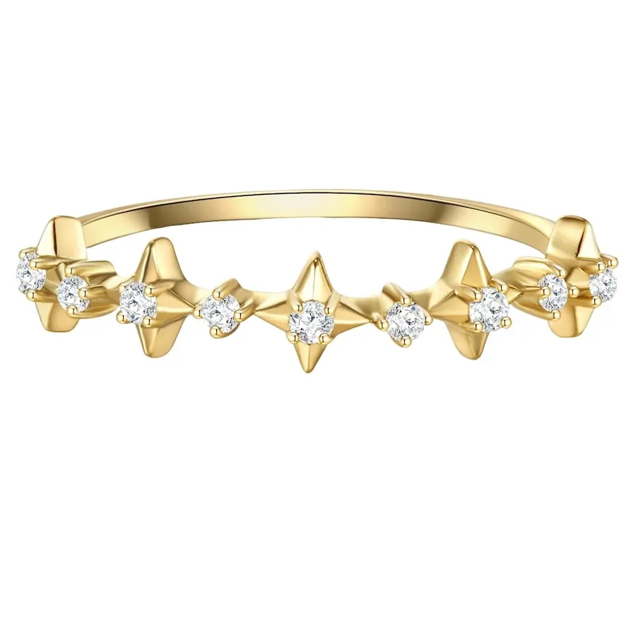 Glanzstücke München Ring Sterling Silber Zirkonia in Gelbgold Ringe 1 ct Damen