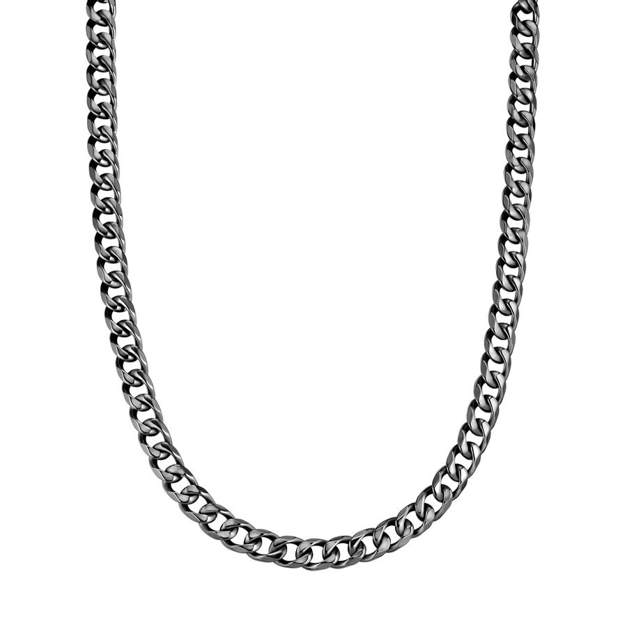 True Rebels Halskette aus Edelstahl in gunmetal Ketten 1 ct Herren