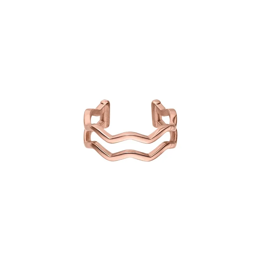 Purelei Waves Ring 100% Edelstahl Ringe 1 ct Hellbraun
