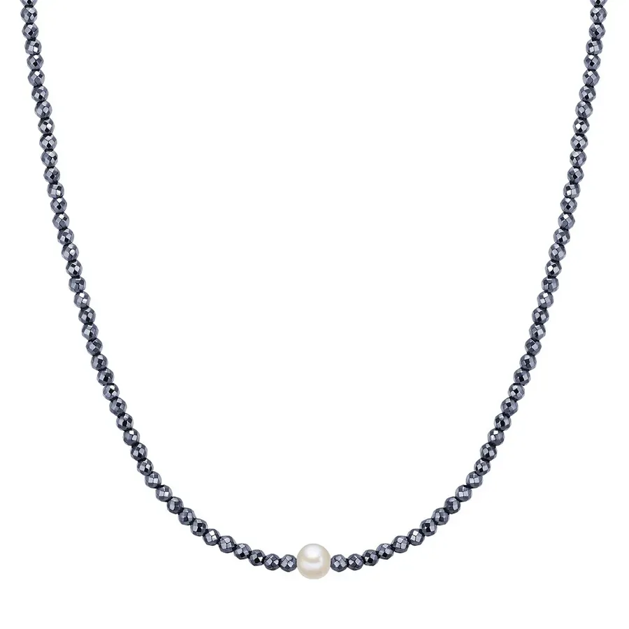Valero Pearls - Perlen-Kette, 40cm, Silber