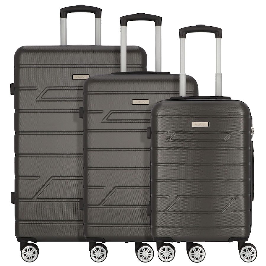 NOWI Bergamo 4 Rollen Kofferset 3-teilig Reisetaschen 1 ct Grau Herren