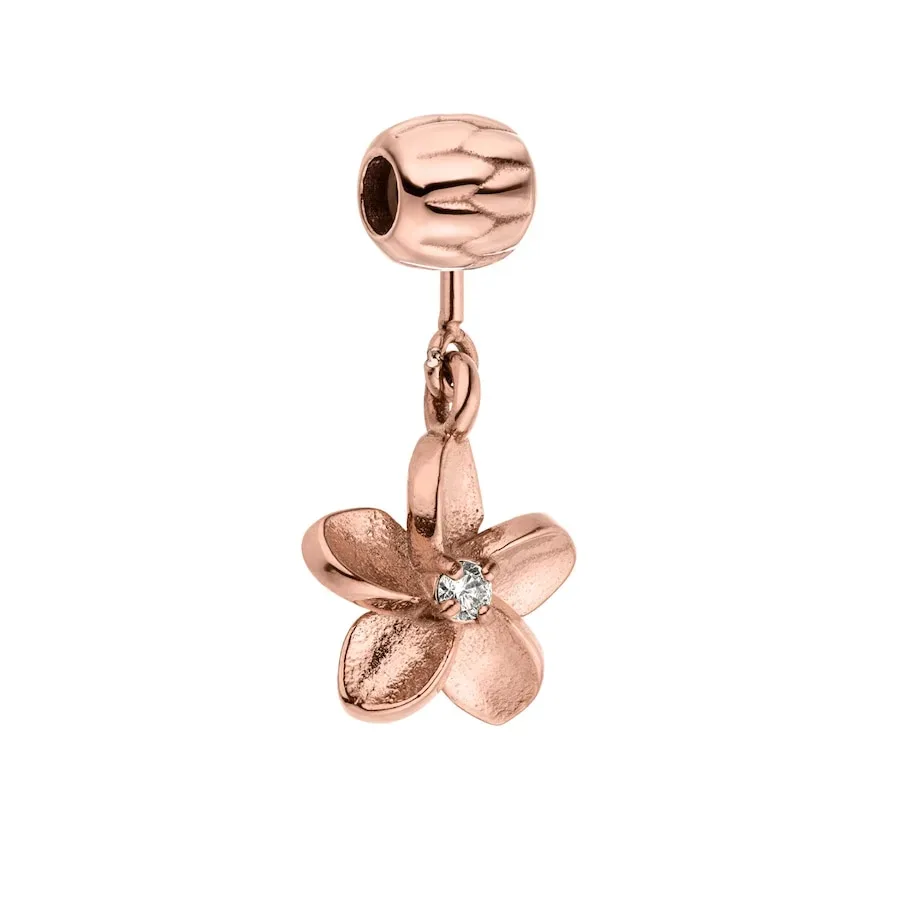 Purelei LEI Plumeria Charm 100% Edelstahl Charms & Anhänger 1 ct Hellbraun