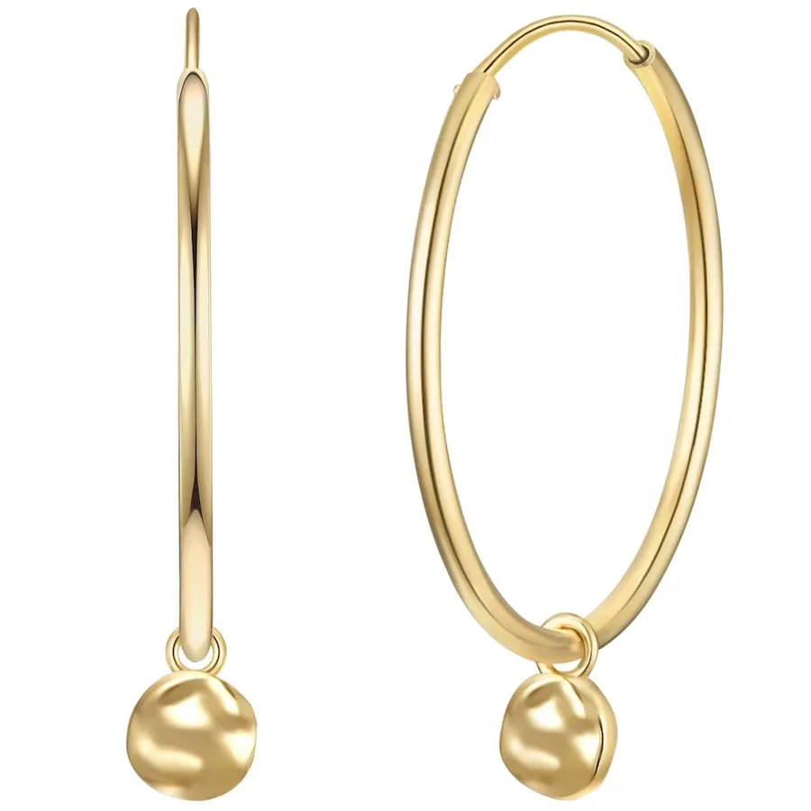 Glanzstücke München Creolen Kreis Sterling Silber in Gelbgold Ohrringe 1 ct Damen