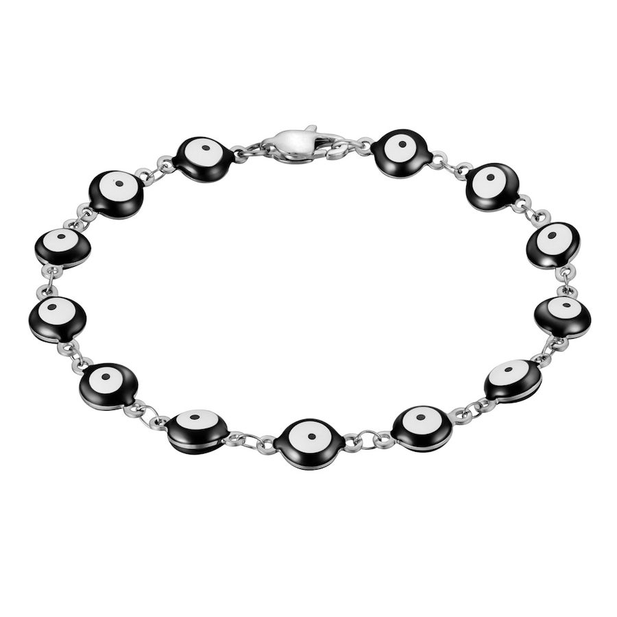 True Rebels Armband Allsehendes Auge aus Edelstahl in silber Armbänder & Armreife 1 ct Herren
