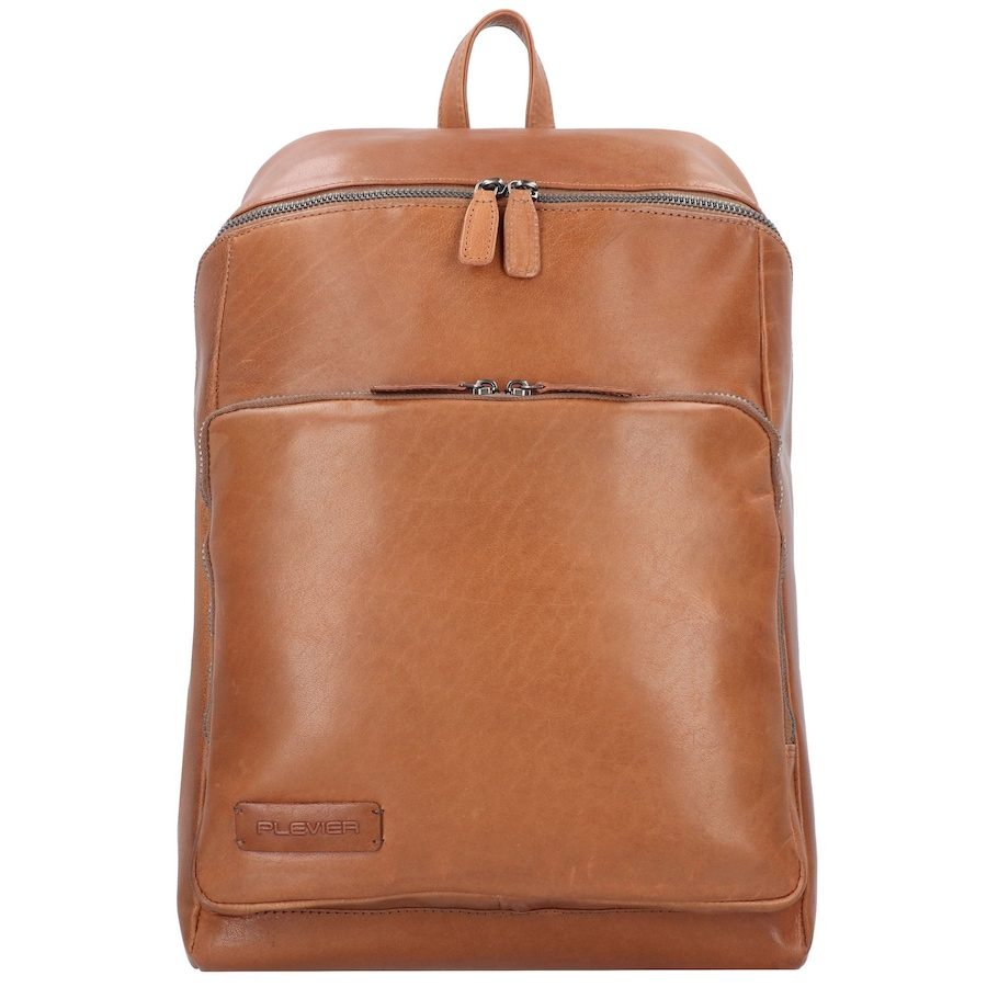 Plevier Rock Amaril Business-Rucksack Leder 43 cm Laptopfach Reisetaschen 1 ct Hellbraun Herren