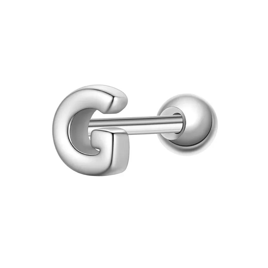 Glanzstücke München Piercing Buchstabe G aus Sterling Silber in silber Ohrringe 1 ct Damen