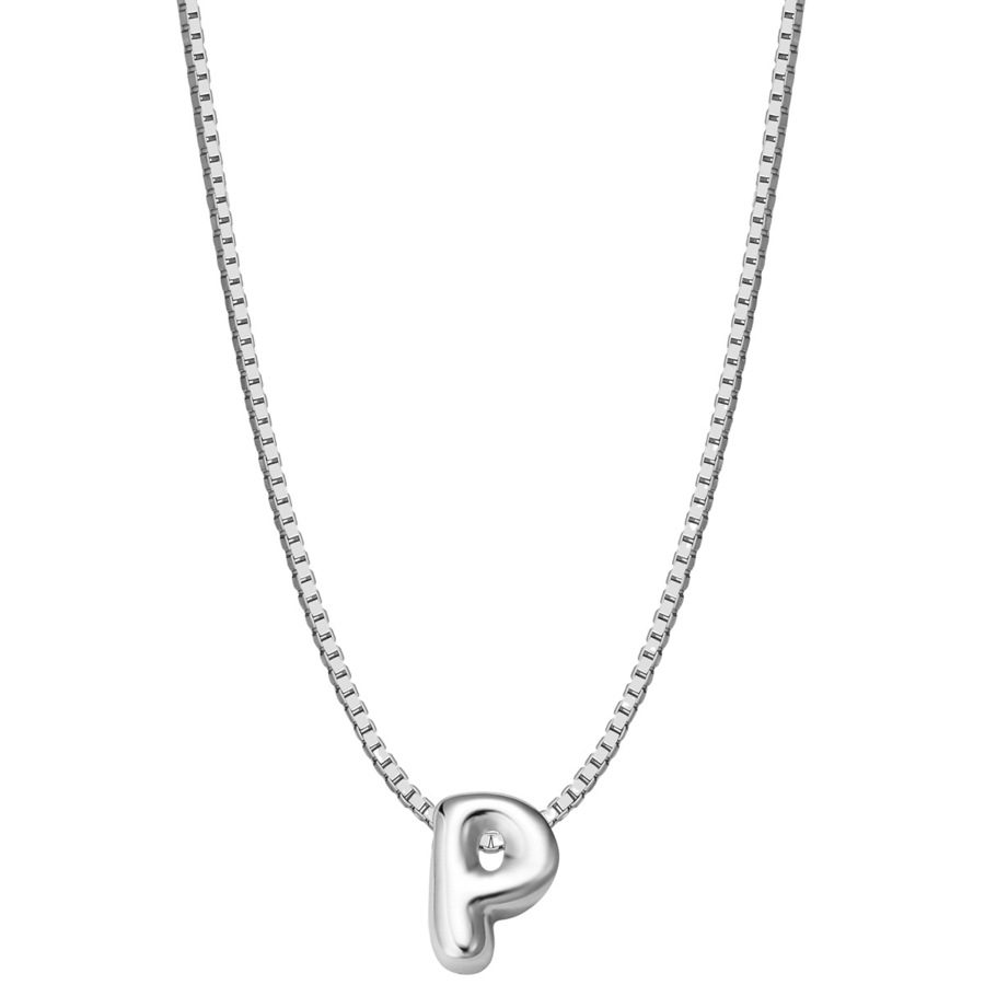 Glanzstücke München Halskette Buchstabe P aus Sterling Silber in silber Ketten 1 ct Damen