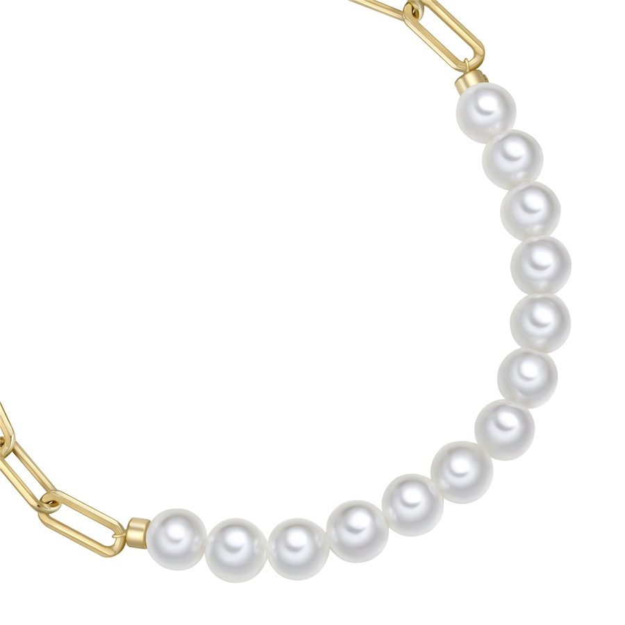 Rafaela Donata Armband aus Sterling Silber in gelbgold mit Muschelkernperle Armbänder & Armreife 1 ct Damen