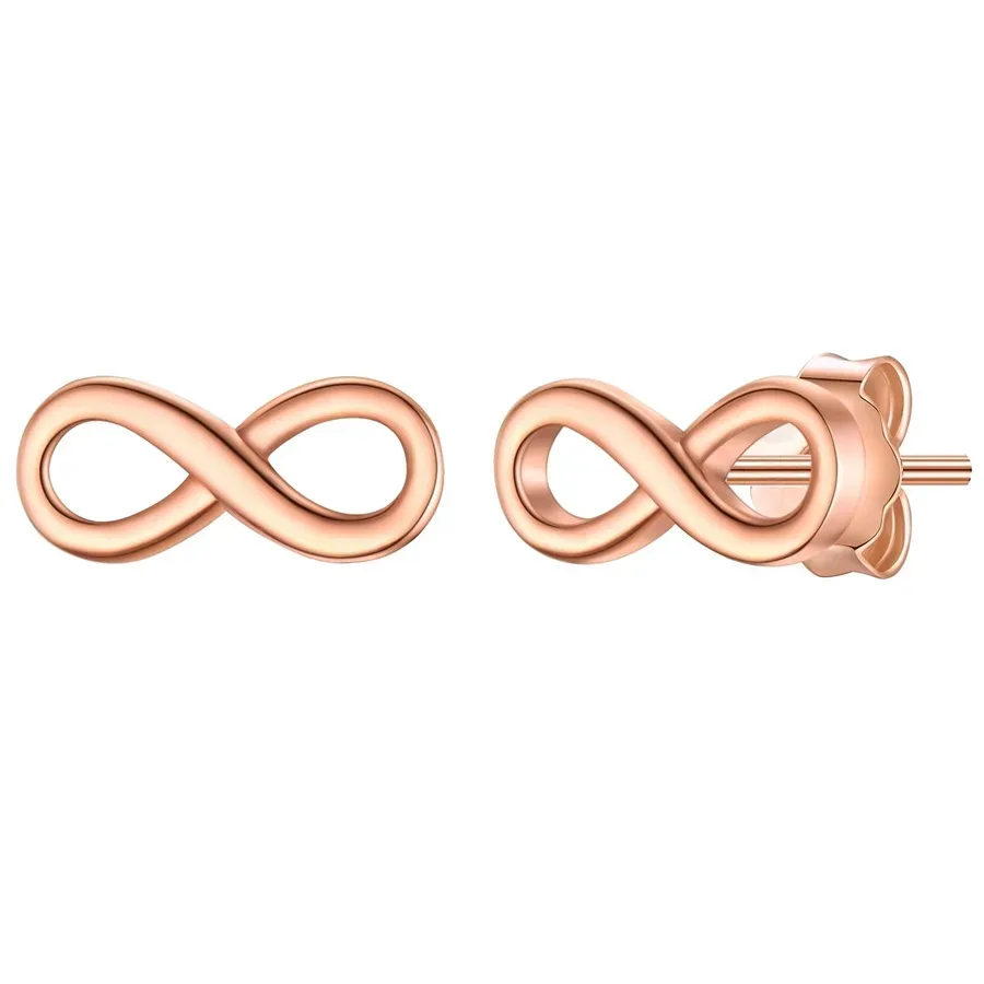 Glanzstücke München Ohrstecker Infinity aus Sterling Silber in roségold Ohrringe 1 ct Damen