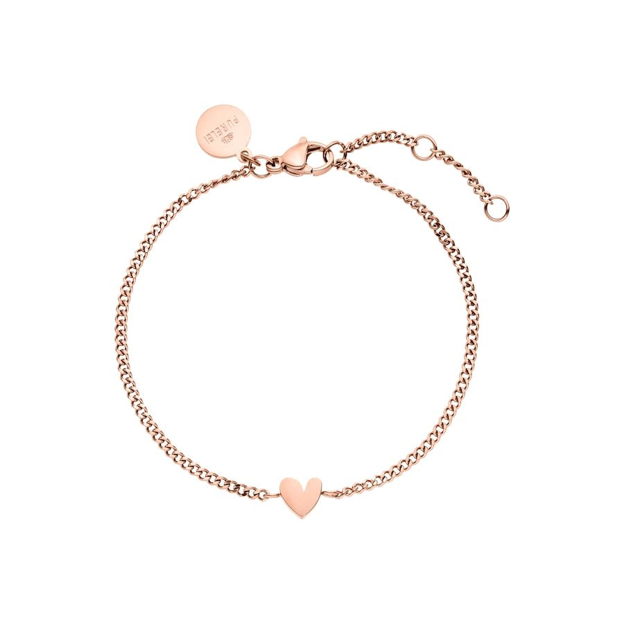 Purelei Tiny Heart Armband 100% Edelstahl Armbänder & Armreife 1 ct Hellbraun Damen