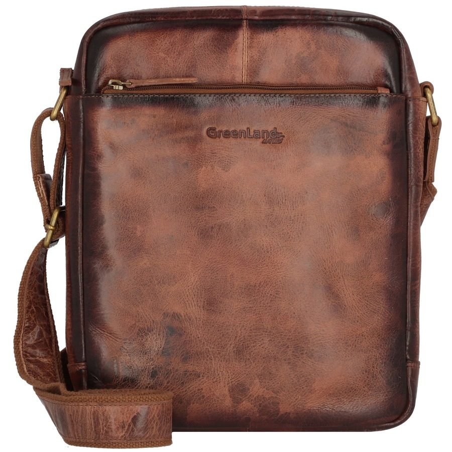 Greenland Mascu & Line Umhängetasche Accessoire-Trend für Herbst & Winter 2024 1 ct Braun Herren