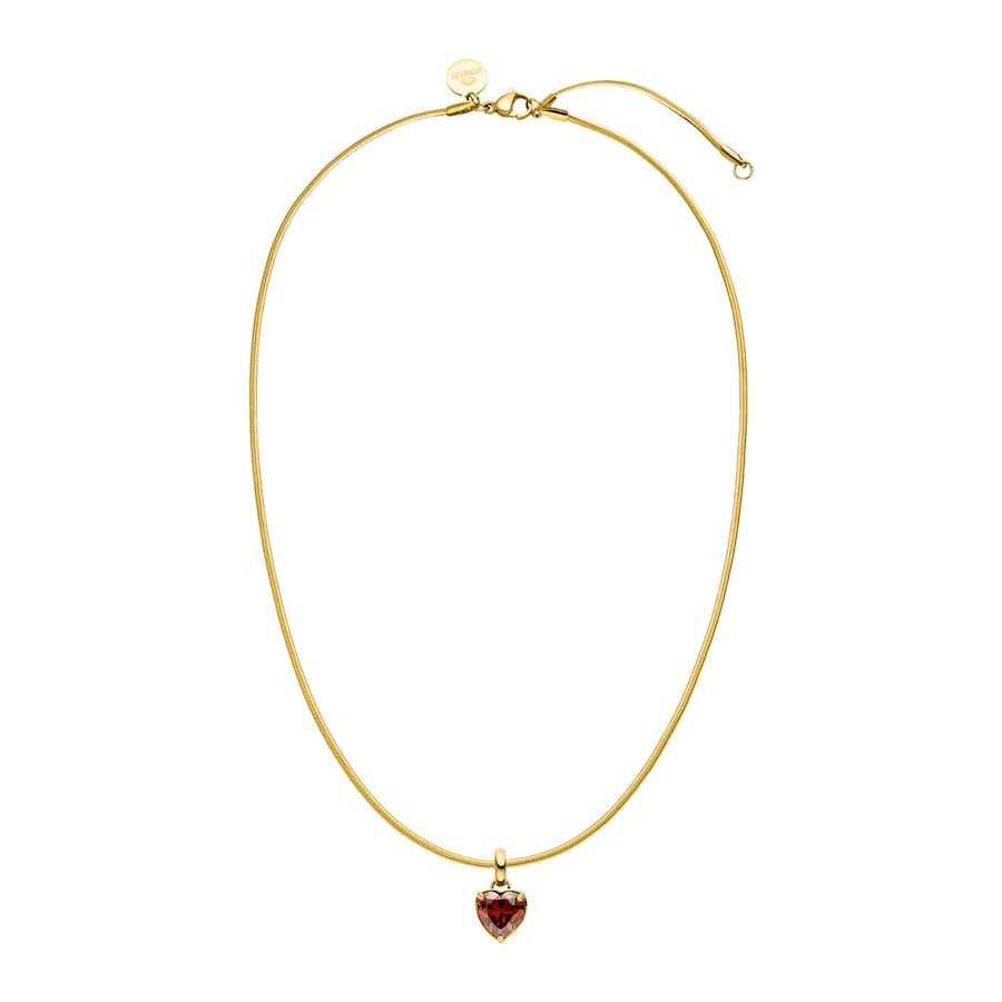 Purelei Sleeky Red Heart Kette 100% Edelstahl Ketten 1 ct Hellbraun