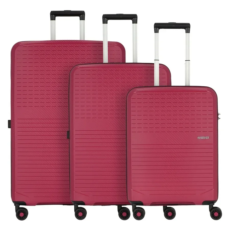American Tourister Summer Hit 4 Rollen Kofferset 3-teilig Reisetaschen 1 ct Pink Herren