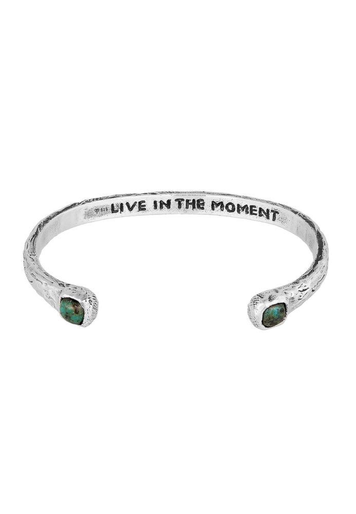 Haze & Glory Chrysokoll Türkis Edelstein Armreif - Turquoise Rock Armbänder & Armreife 1 ct Herren