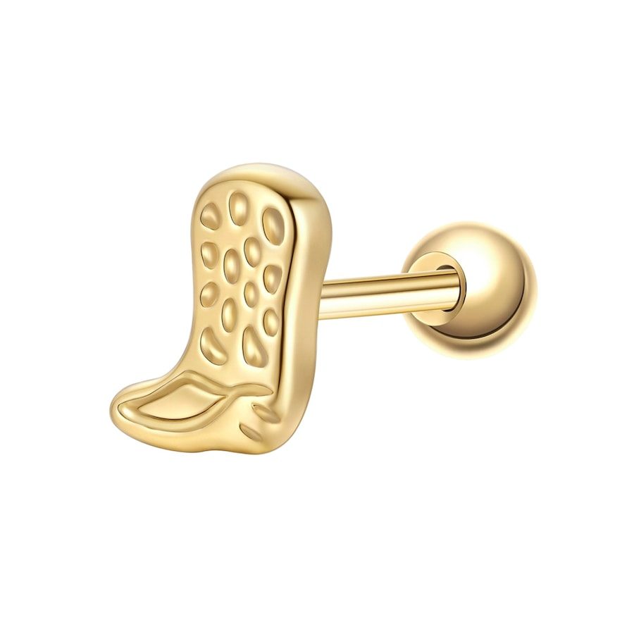 Glanzstücke München Piercing Cowboystiefel aus Sterling Silber in gelbgold Ohrringe 1 ct Damen