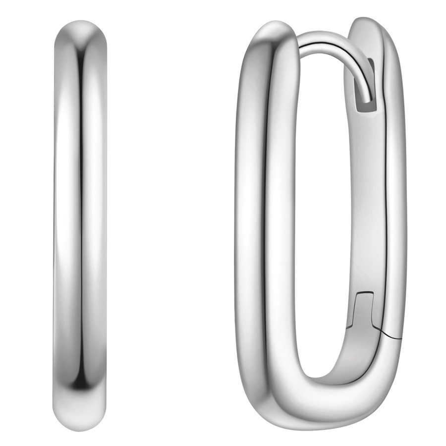 Glanzstücke München Creolen aus Sterling Silber in silber Ohrringe 1 ct Damen
