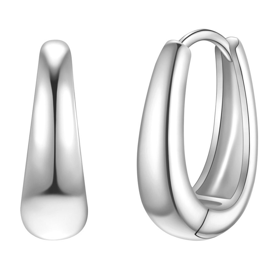 Glanzstücke München Creolen aus Sterling Silber in silber Ohrringe 1 ct Damen