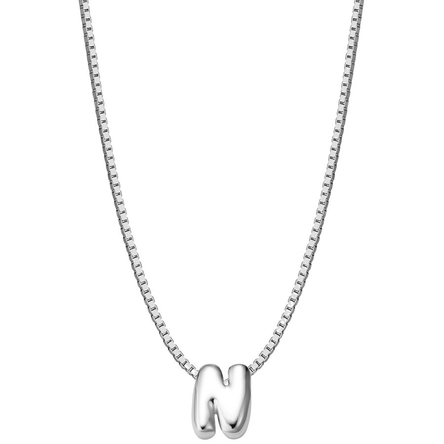 Glanzstücke München Halskette Buchstabe N aus Sterling Silber in silber Ketten 1 ct Damen