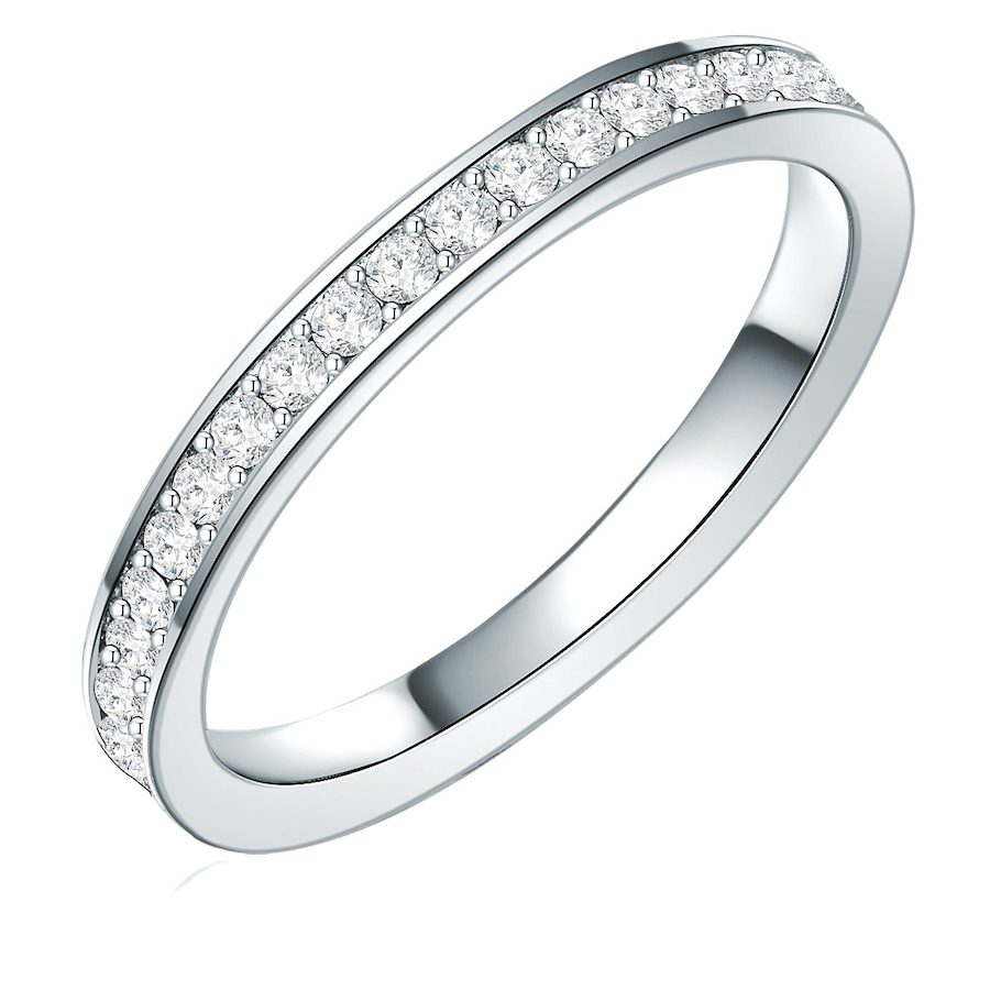 Lulu & Jane Ring aus Messing in Silber mit verziert mit Kristallen von Swarovski® Ringe 1 ct Damen
