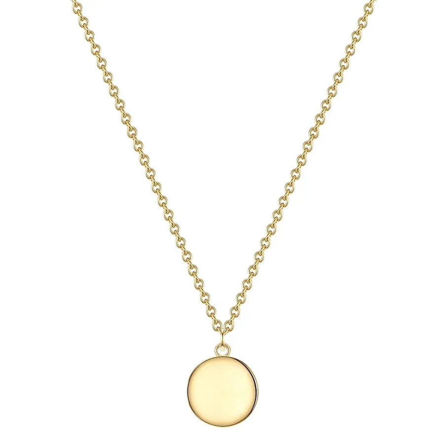 Glanzstücke München Halskette Kreis Sterling Silber in Gelbgold Ketten 1 ct Damen