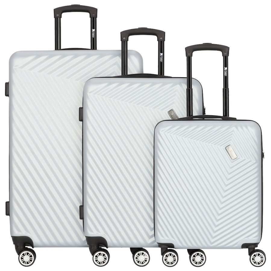 mano Don Carlo 4-Rollen Kofferset 3tlg. Reisetaschen 1 ct Silber Herren