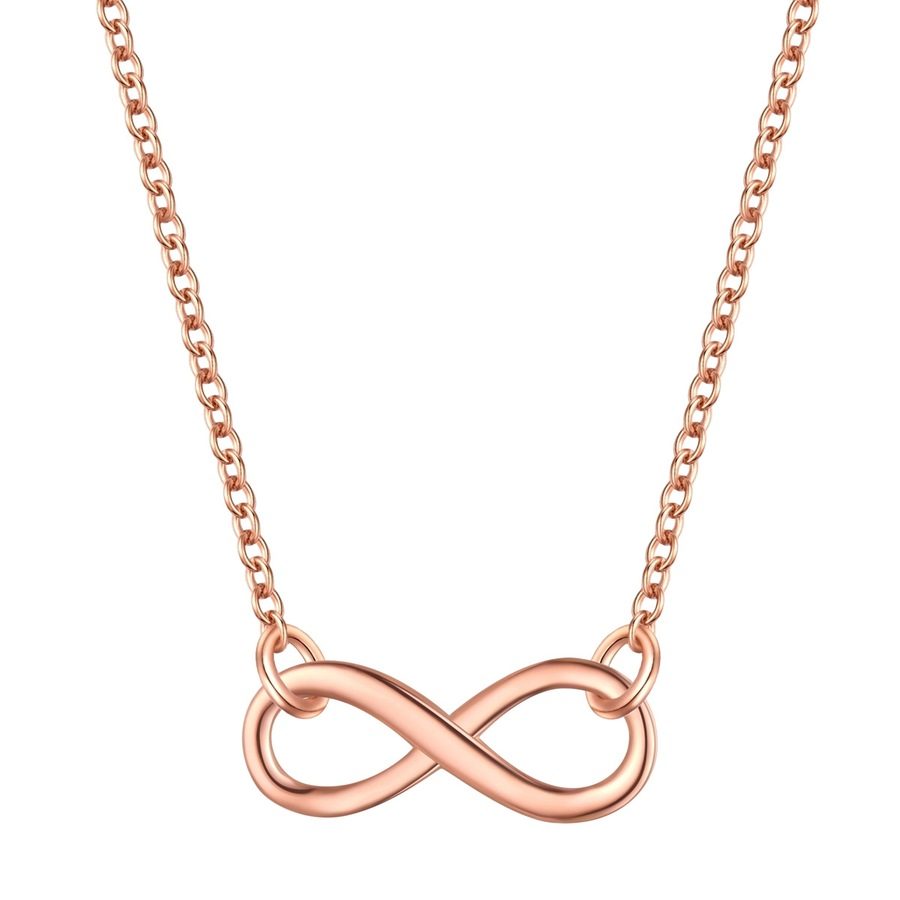Glanzstücke München Halskette Infinity aus Sterling Silber in roségold Ketten 1 ct Damen