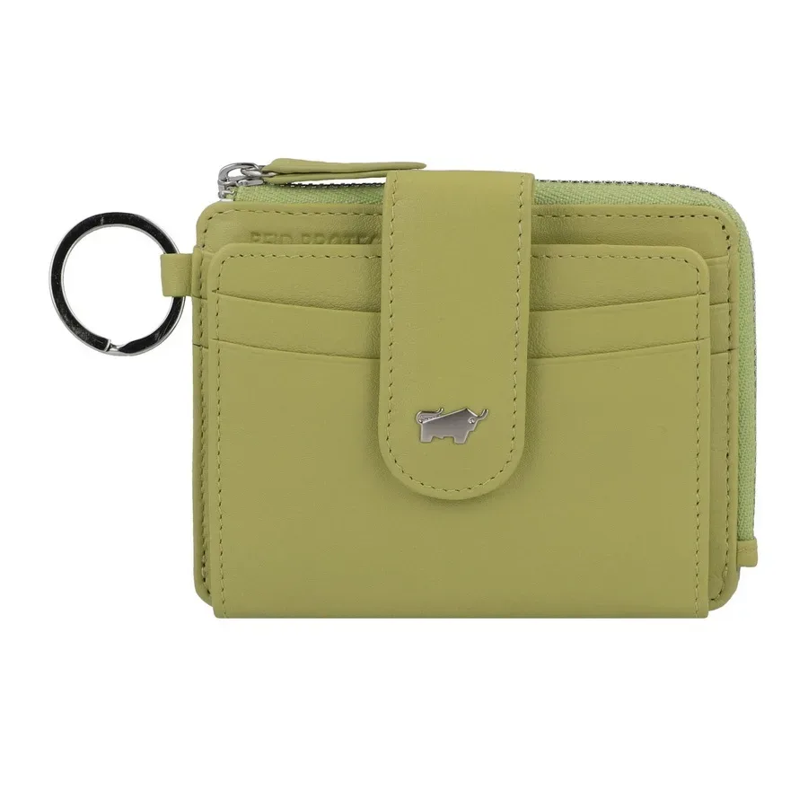 Braun Büffel Joy Kreditkartenetui RFID Schutz Leder 11 cm Make-up Organizer 1 ct lemongrass