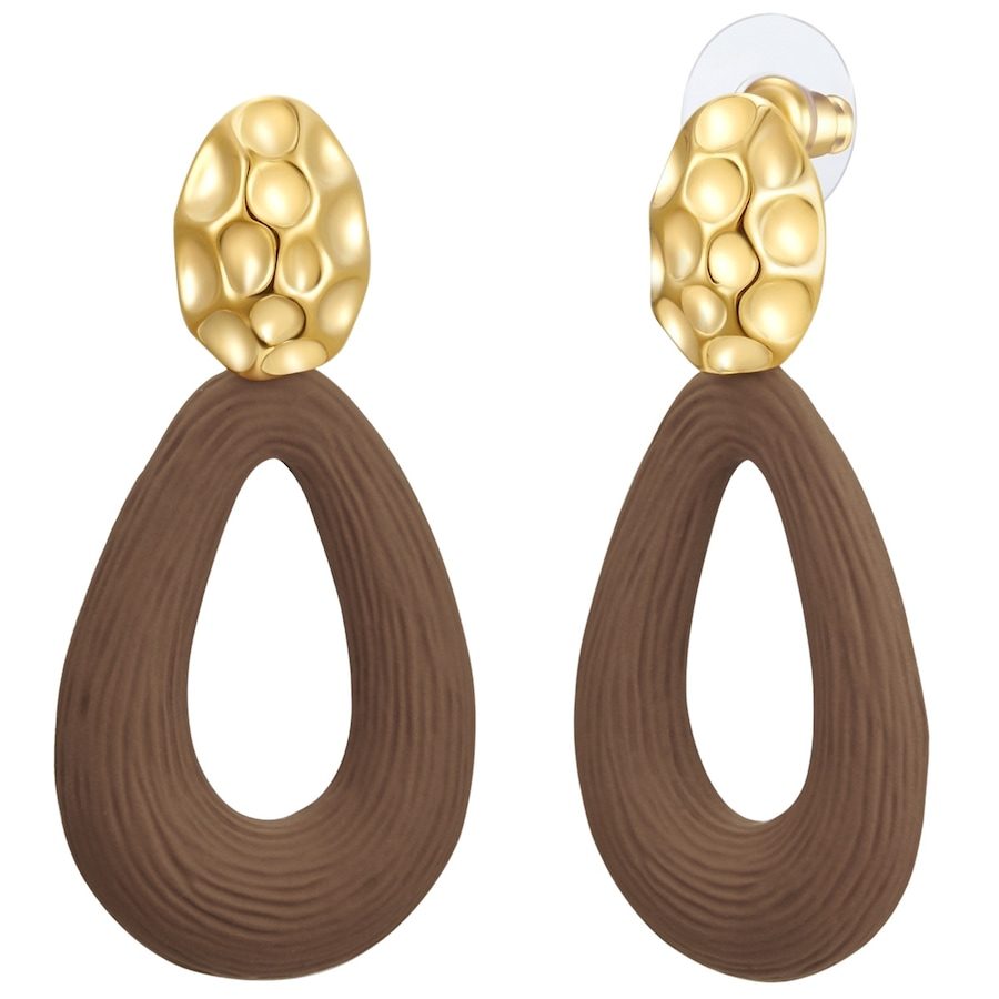Lulu & Jane Ohrhänger aus Metall in Gelbgold Ohrringe 1 ct Damen