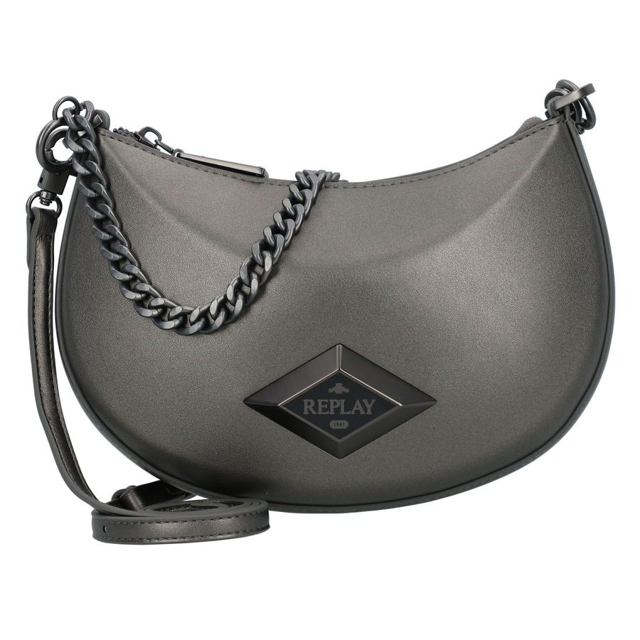 Replay Schultertasche 24 cm Handtaschen 1 ct Grau Damen