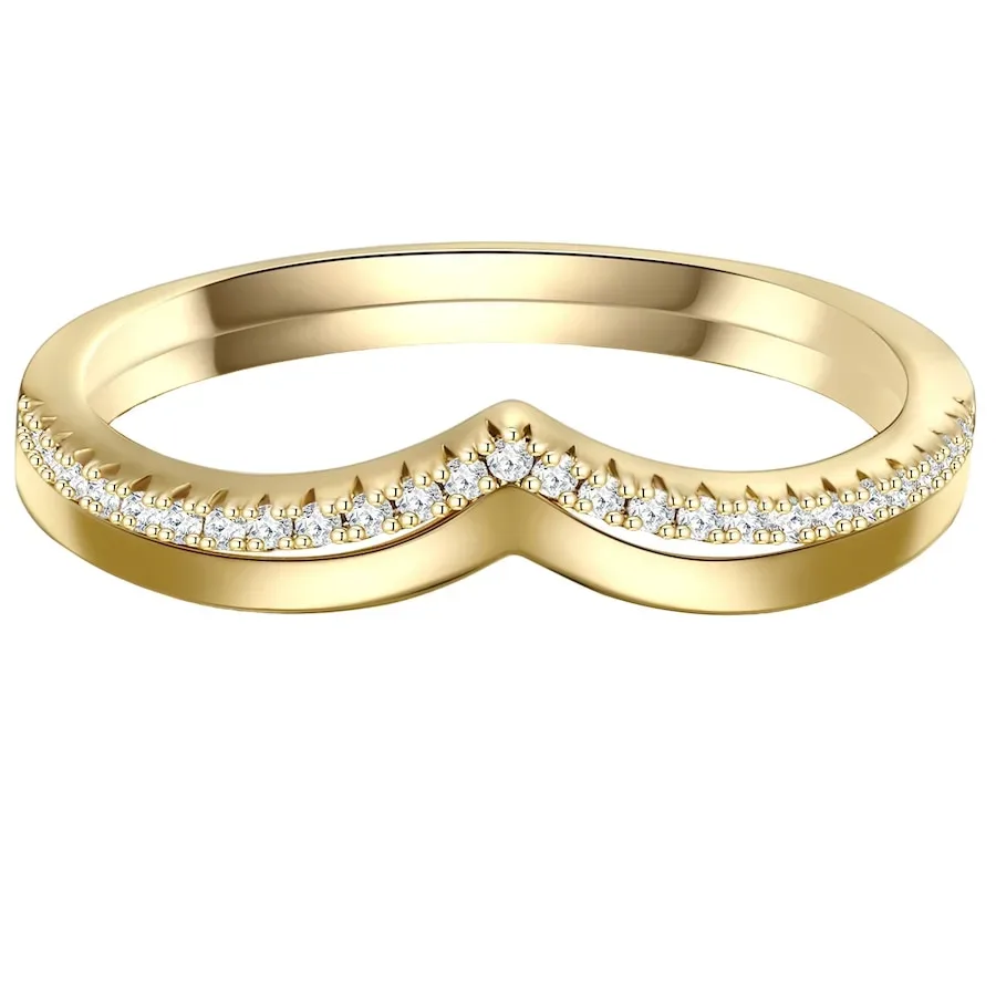 Glanzstücke München Ring aus Sterling Silber in gelbgold mit Zirkonia Ringe 1 ct Damen