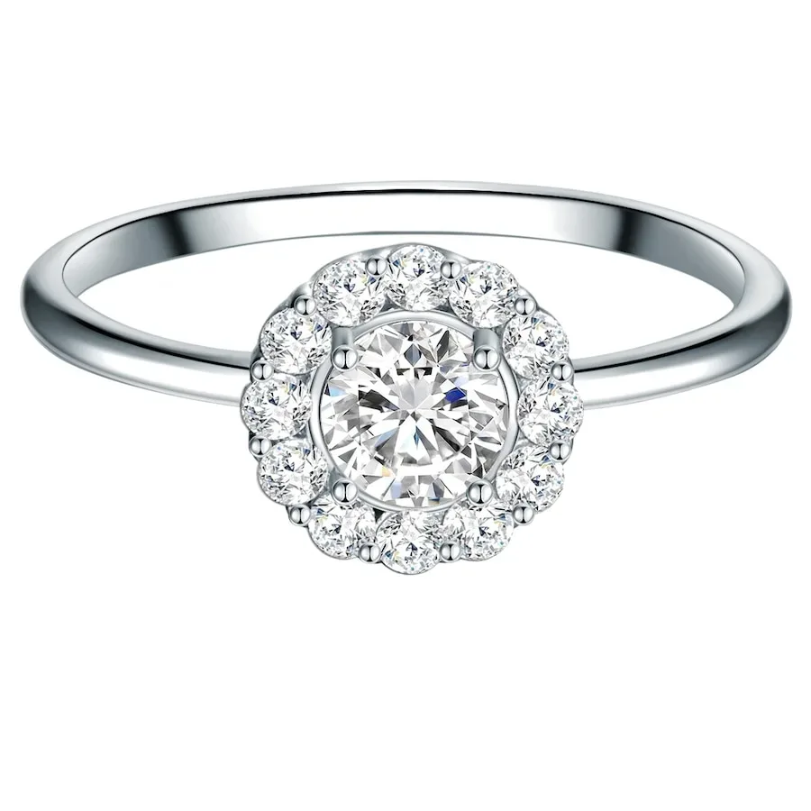 Trilani Ring Sterling Silber Zirkonia in Silber Ringe 1 ct Damen