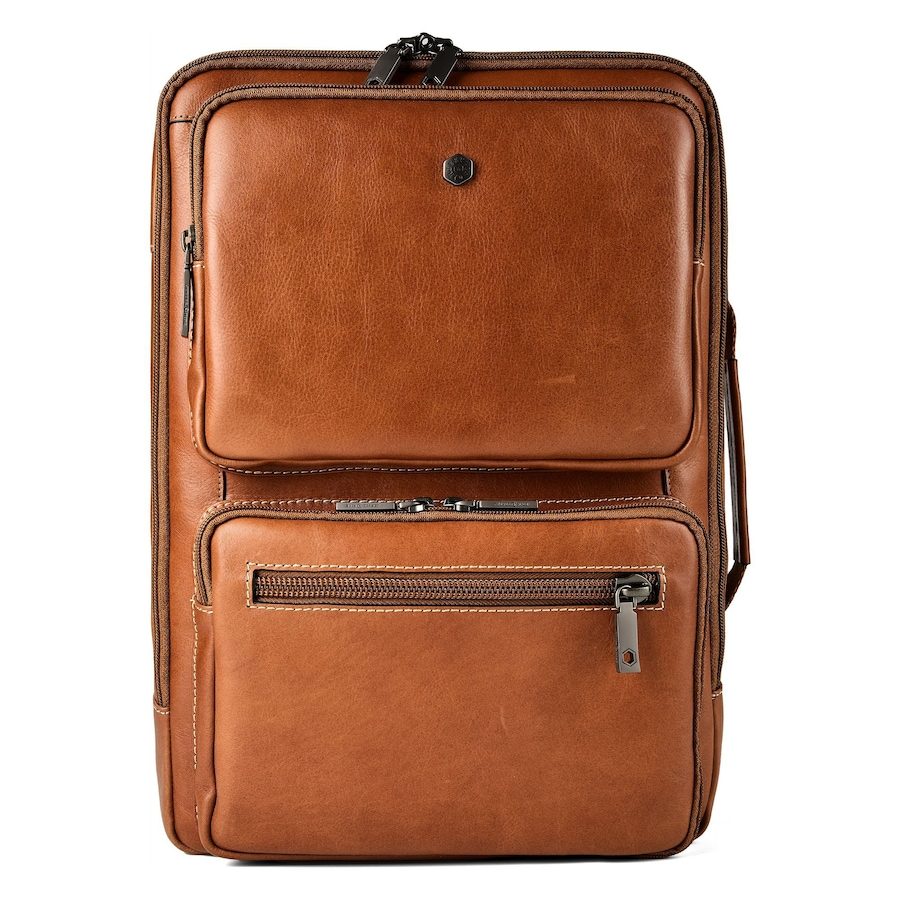 Jekyll & Hide Business-Rucksack RFID Schutz Leder 43 cm Laptopfach Reisetaschen 1 ct Braun Herren