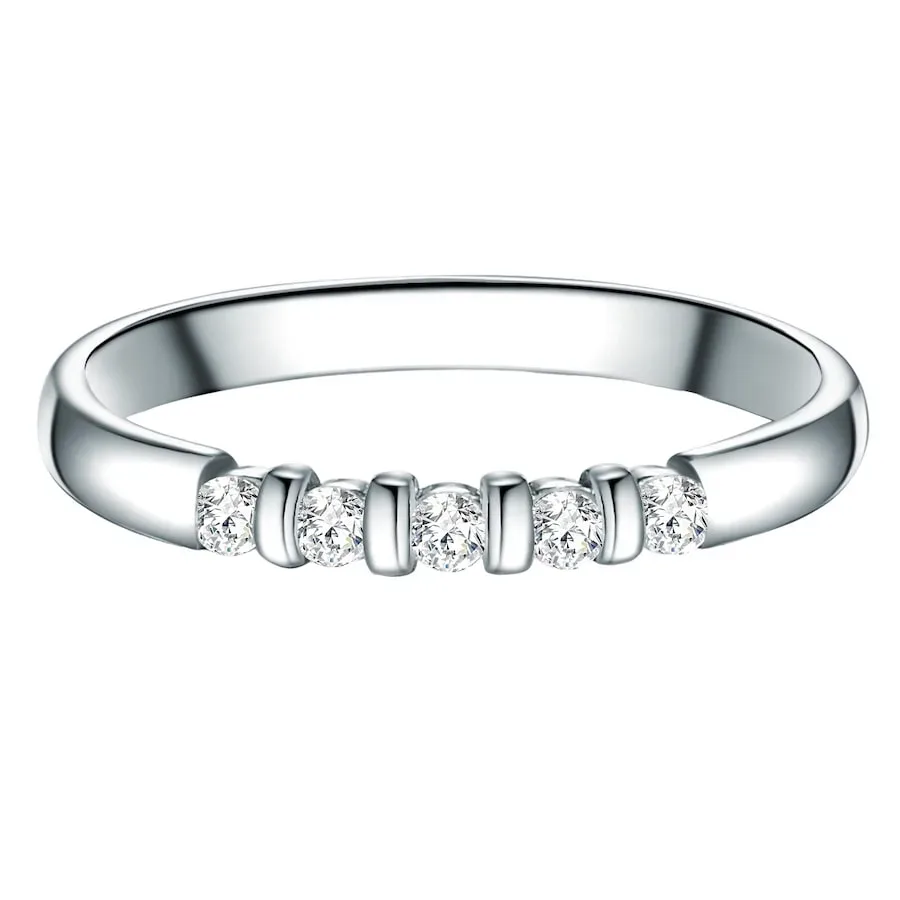 Trilani Ring Sterling Silber Zirkonia in Silber Ringe 1 ct Damen
