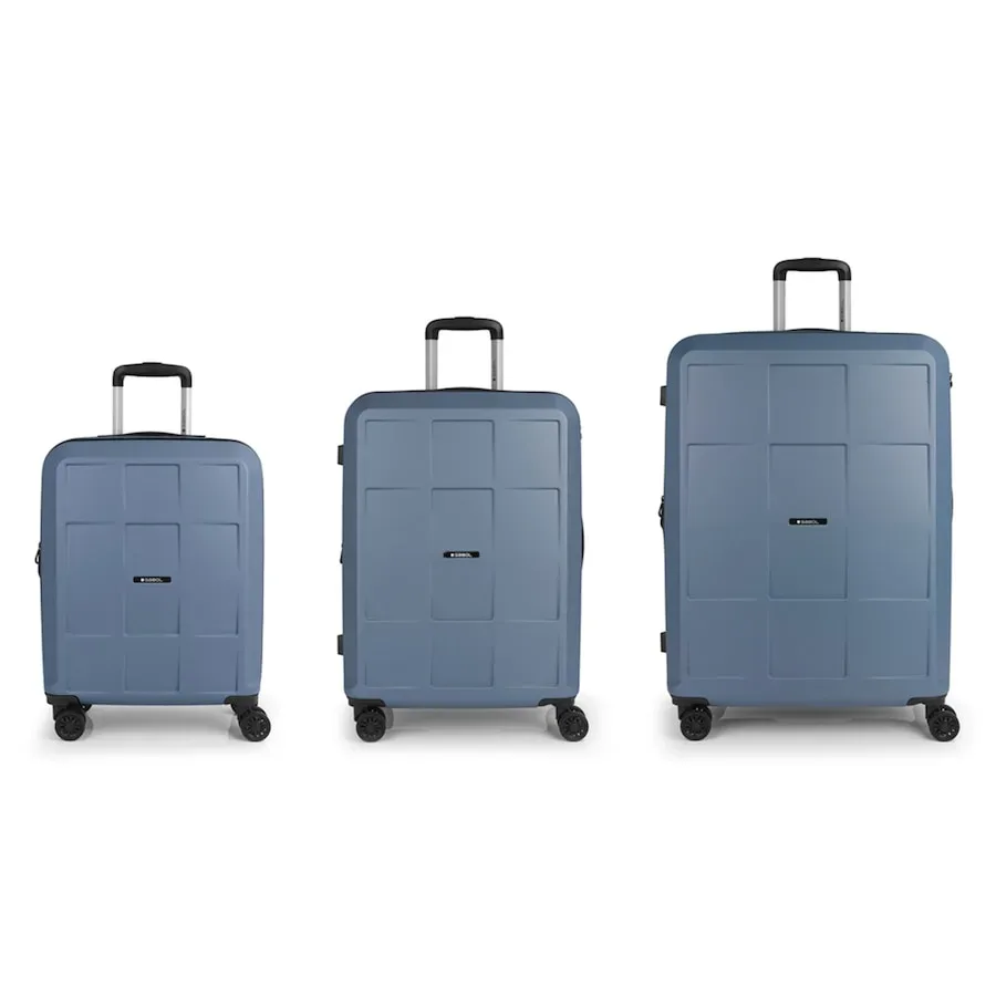 Gabol Montreal 4 Rollen Kofferset 3-teilig mit Dehnfalte Reisetaschen 1 ct Violett Herren