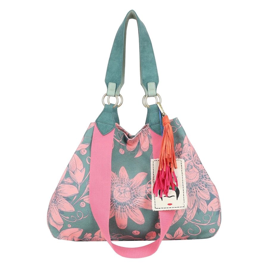 Fritzi aus Preußen Fritzi x Frida Kahlo Limited Bloom Henkeltasche Handtaschen 1 ct Petrol Damen