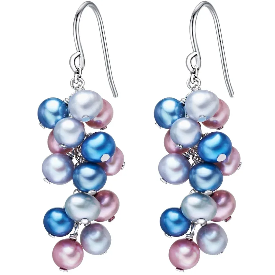 Valero Pearls Ohrstecker Sterling Silber Süßwasser-Zuchtperle in Silber Ohrringe 1 ct Damen