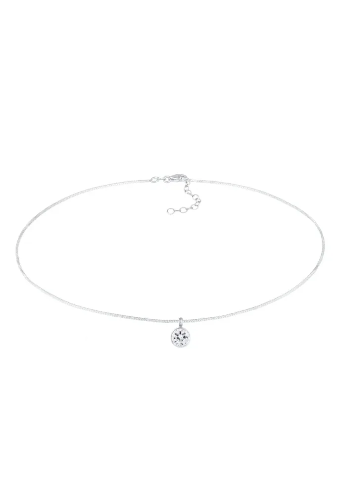 Elli Solitär Venezianerkette 925 Silber, mit Kristallen von Swarovski® Ketten 1 ct Damen