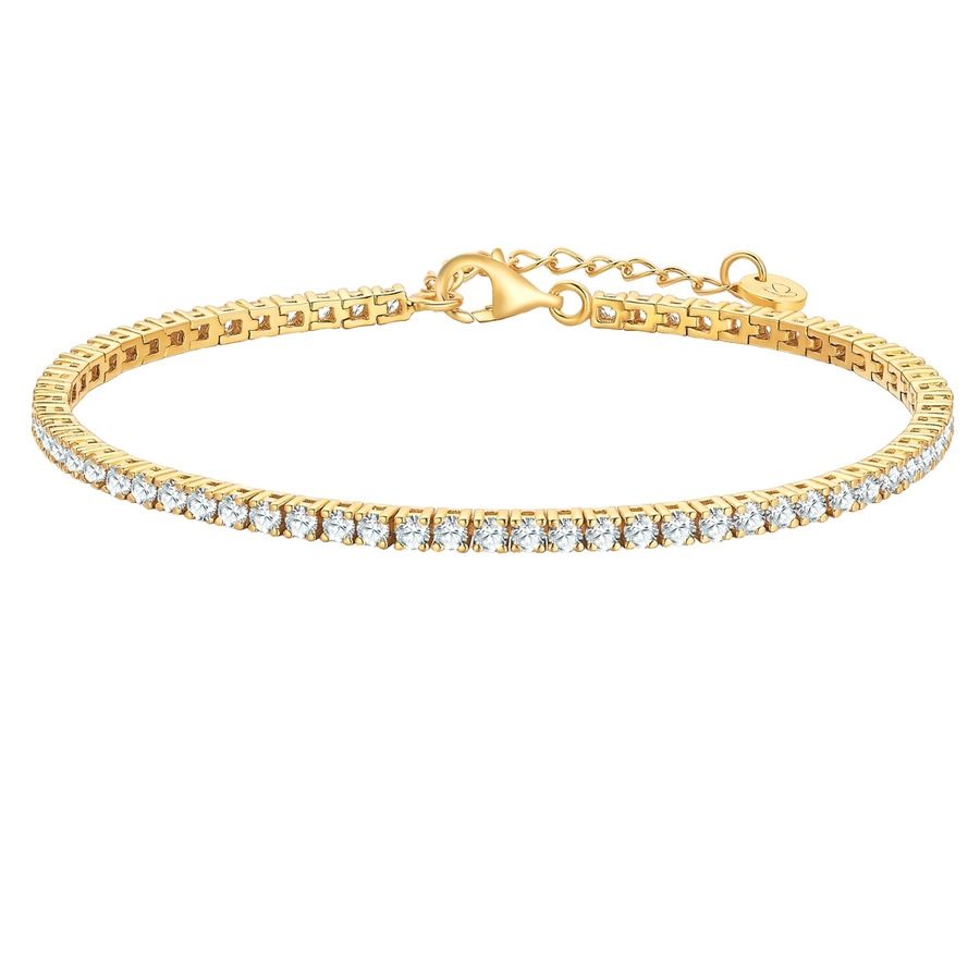 Glanzstücke München Armband aus Sterling Silber in gelbgold mit Zirkonia Armbänder & Armreife 1 ct Damen