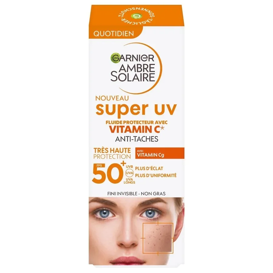 Garnier - Super UV Sonnenschutzfluid Anti-Dark-Spots mit Vitamin C LSF 50+, 40 ml